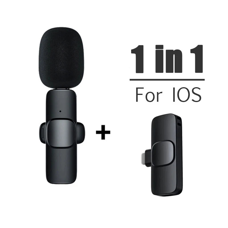Lavalier Wireless Bluetooth Microphone Portable Audio Video Recording Mini Mic for Live Broadcast Gaming Phone Type-C