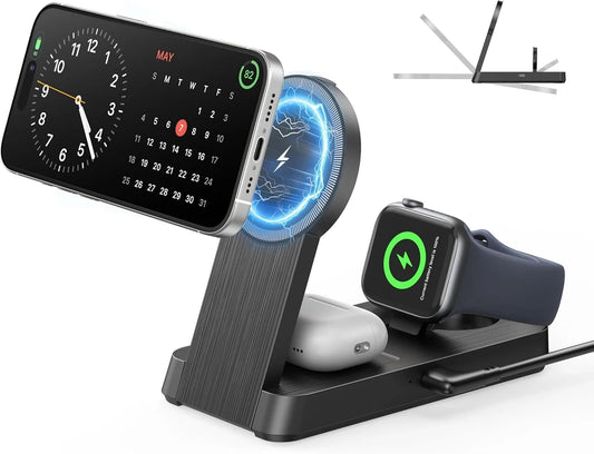 Foldable Magnetic 3-in-1 Charging Station
