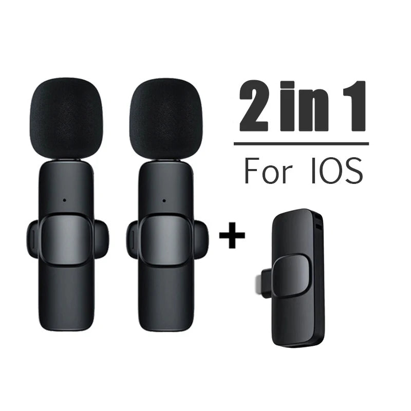 Lavalier Wireless Bluetooth Microphone Portable Audio Video Recording Mini Mic for Live Broadcast Gaming Phone Type-C